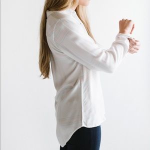 Rails Hunter button down white ivory sherbet plaid